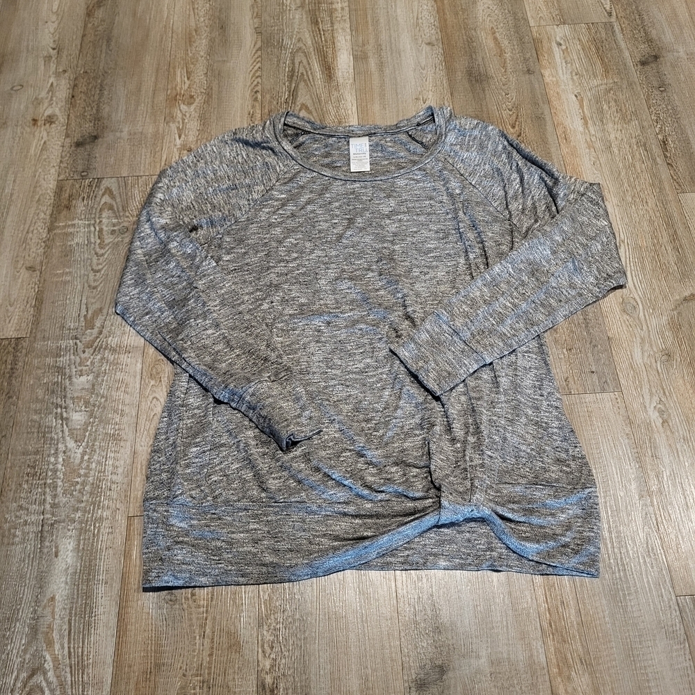 Time & Tru Maternity  Gray Long Sleeved Tee Shirt Women's Size Large